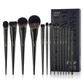 Makeup Brushes Set Jessup Make up Brushes 14Pcs Black Kabuki Foundation Eyeshadow Contour Concealer Powder Eyeliner Crease Eyebrow Blending Brush, T336