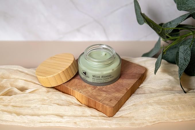 Hearth and Homestead: Handmade Wild Bloom Bio-Active Tallow Face Balm/Cream with Blue Tansy - Hydrate, Nourish, and Protect Skin - .7 oz
