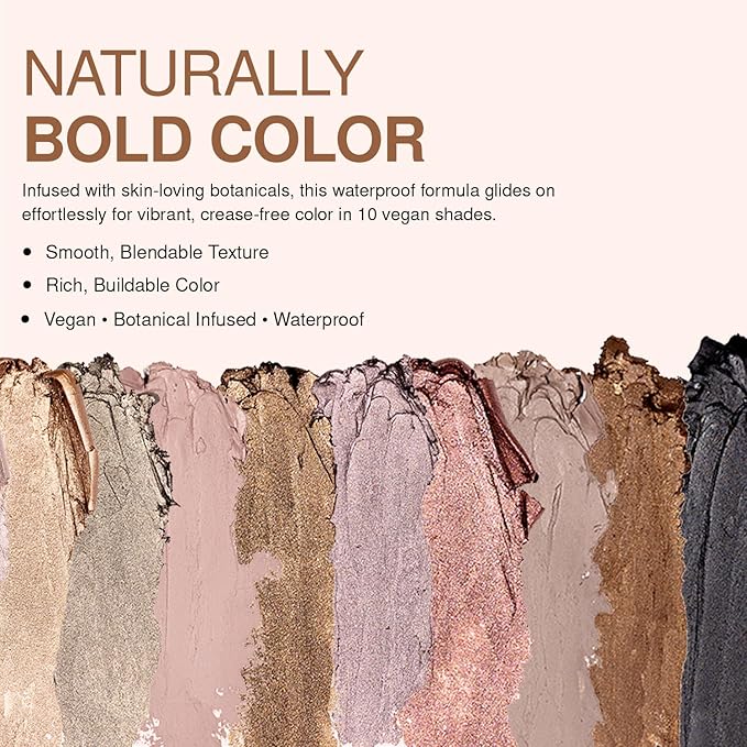 Palladio Waterproof Eyeshadow Stick with Blending Sponge, Long Lasting & Effortless Application, Smudge Free & Crease Proof Formula, Matte & Shimmer Shades, Buildable Eye Shadow (Pearl shimmer)
