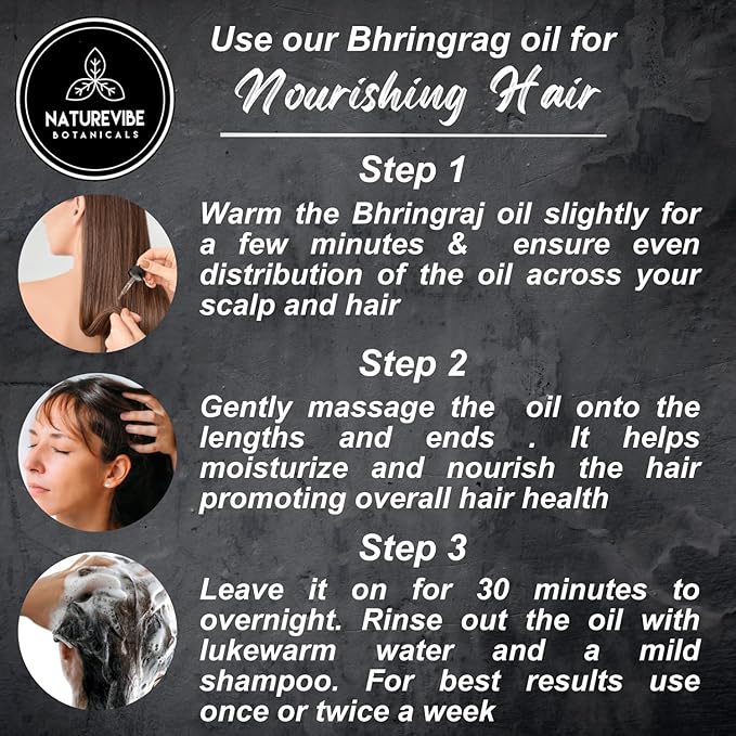 Naturevibe Botanicals Bhringraj Oil 32 Ounces | 100% Pure and Natural | Great for Skin Care and Hair Care