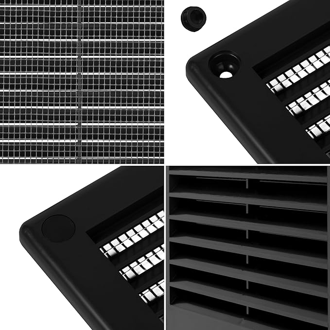 Repa Market 8 x 8 Inch Black Square Air Vent Cover - Image 7