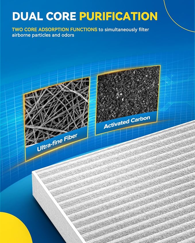 PHILTOP Cabin Air Filter w/Activated Carbon, Compatible - Image 4