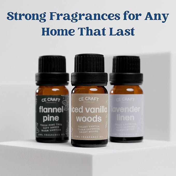 CANDECraftCo Premium Fragrance Oil – Diffuser Oils Fragrances Scented for Home, Candle Soap Making Supplies, Aromatherapy Blends for House (0.34 Fl Oz) (1-Pack, Bourbon Vanilla)