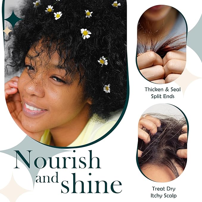 USDA Certified Organic 9 in 1 Natural Hair Growth Serum & Strengthening Oil with Rosemary, Castor, 100% Vegan Jojoba, Coconut, Grape Seed, Ginger & Scalp DHT Blocker Peppermint Oil 2 FL