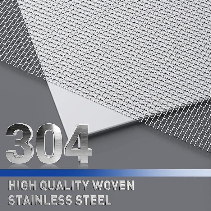 MAGZO 304 Stainless Steel Mesh Screen Roll 35in x 10ft - Image 3