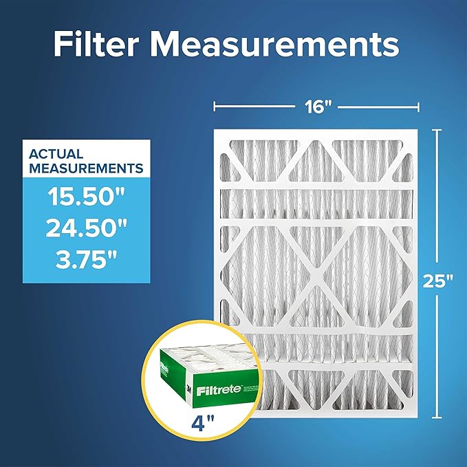 Filtrete 16x25x4 Slim Fit AC Furnace Air Filter, MPR 700, MERV 8, Fits Carrier - Image 2