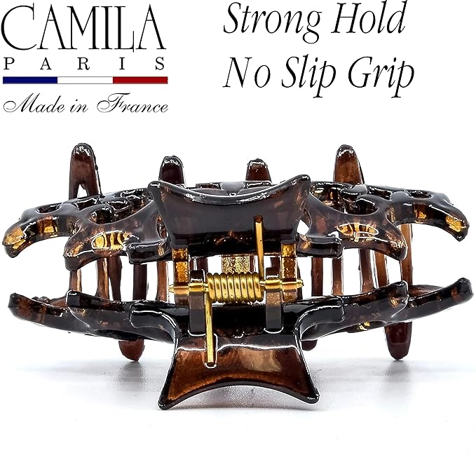 Camila Paris NV106 French Hair Clip for Women, Girls Hair Claw Clips Jaw Fashion Durable and Styling Hair Accessories for Women, Strong Hold No Slip Grip, Made in France