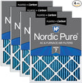 Nordic Pure 20x20x1 Pleated Air Filters MERV 7 Plus Carbon 4 Pack by NordicPure