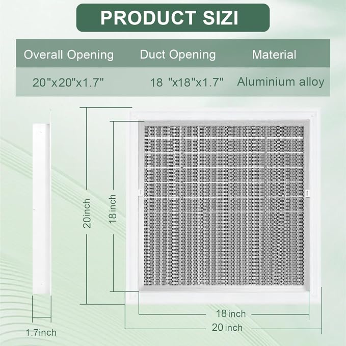 2-Pack 20"x20" Gable Vent - Image 2