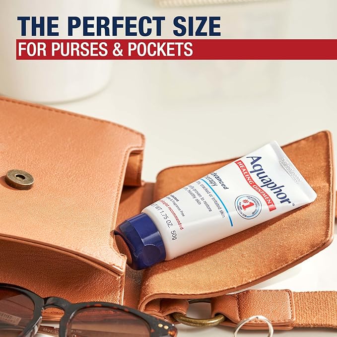 Aquaphor Healing Ointment - Travel Size Protectant for Cracked Skin - Dry Hands, Heels, Elbows, Lips, Packaging May Vary, 1.75 Ounce (Pack of 3)