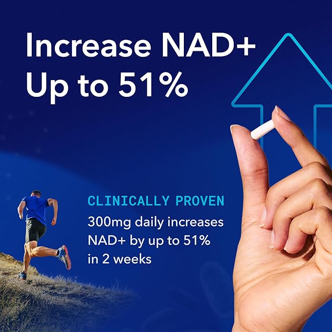 TRU NIAGEN Patented NAD+ Supplement for Anti Aging and Cell Regeneration, 300 mg Niagen, 90 Servings | Supports Cellular Energy, Brain, Muscle | Nicotinamide Riboside (NR) Take 1 Daily | 1 Bottle