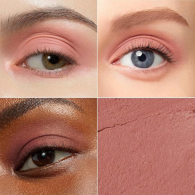 Matte Eyeshadow Stick Blendable Cream Eyeshadow Waterproof Long Lasting High Pigmented eyeshadow Pencil, Hypoallergenic Nude Eye Shadow Stick (12# Medium Warm Brown Matte)