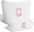 Customized Mothers Day Gifts - Birthday Gift for Mom,Gifts From Daughter,Mother in Law Gifts,Mama Gift Idea,Makeup Bag Set Cosmetic Bag - White,C