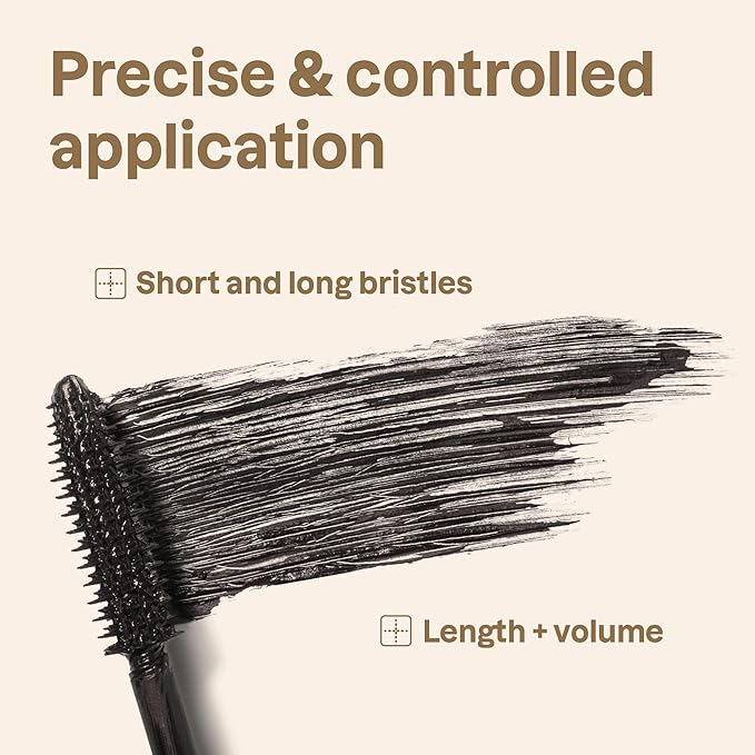 ATTITUDE Oceanly Serum Infused Mascara, EWG Verified, Eye Lash Serum, Length + Volume, Vegan Beauty and Makeup, Black, 0.24 Oz
