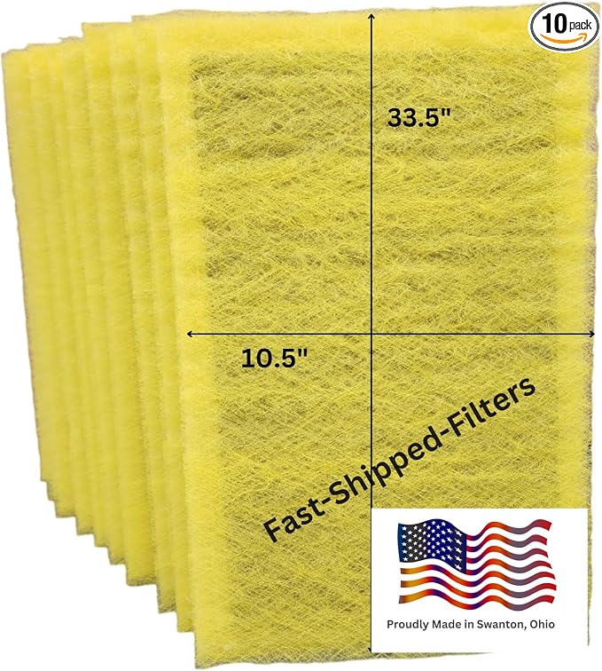 Fast-Shipped-Filters 10 Pack 12x36 Replacement Filter Pads Compatible by Unknown