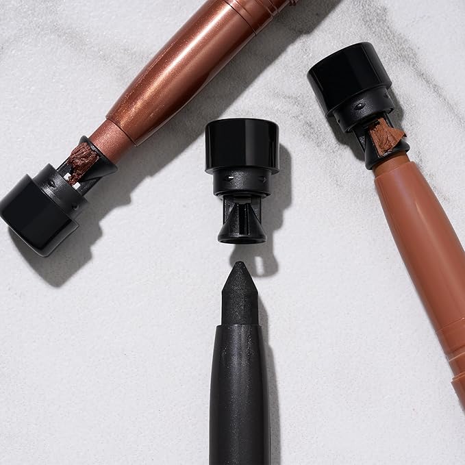 LAURA GELLER NEW YORK Kajal Longwear Kohl Eyeliner Pencil - Soft Black Kohl - Caffeine and Vitamin E - Smooth & Blendable Liner - Built-In Sharpener