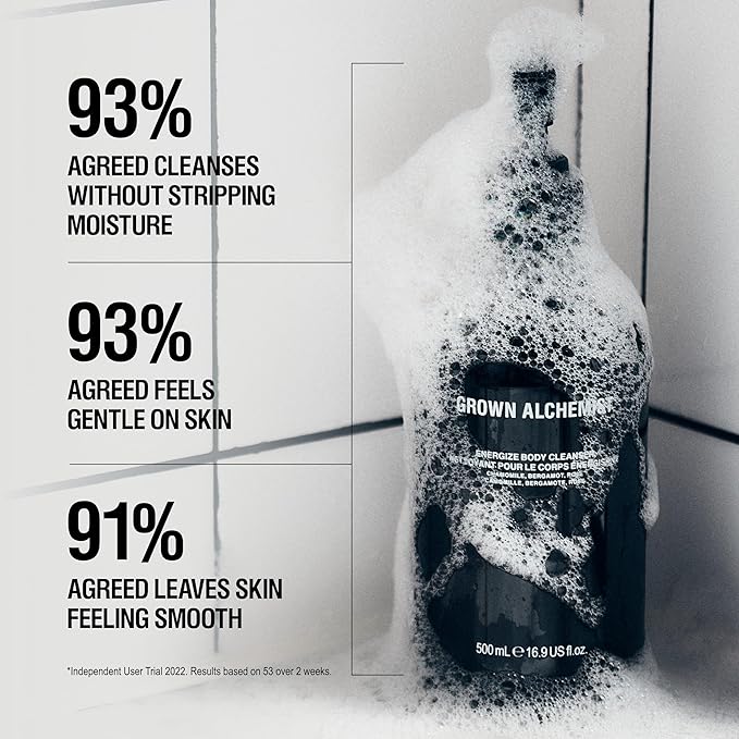 Grown Alchemist Energize Body Cleanser Set (500 ml) + Refill (1L)