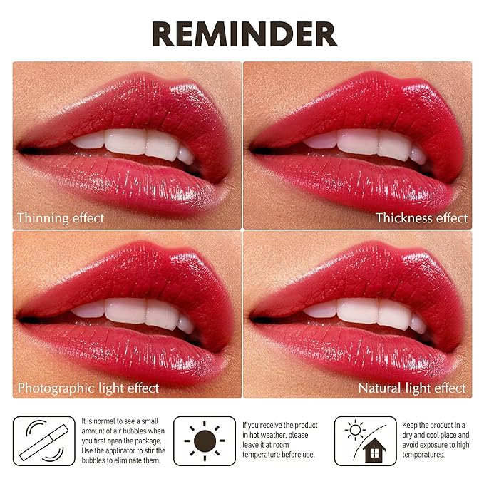 Red Lipstick for Women Hydrate Glossy Lipstick Moisture Lip Gloss Sheer-Medium Coverage Long Lasting Lipsticks for Dry Lips, DM74 MVP Red