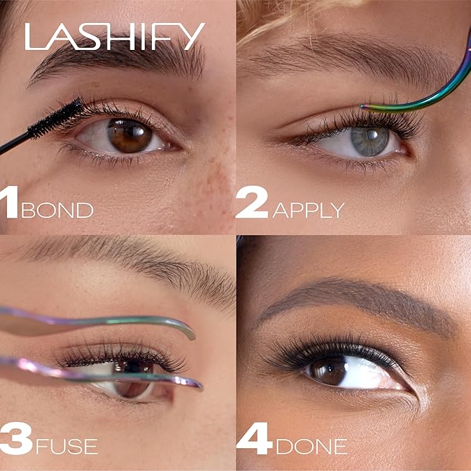 Lashify Curl 12mm Gossamer Eyelash Extensions Refill, Truffle Color, DIY False Lashes for a Natural Look