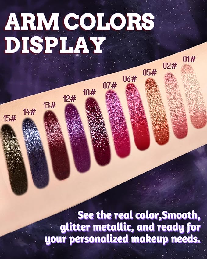 Glitter Metallic Shimmer Lipstick, Hot Pink Lipstick Long Lasting, Diamond High Pigmented Shiny Metallic Lip Stick, Non-sticky Sparkly Lipsticks for Women Christmas Makeup-06 Hot Pink
