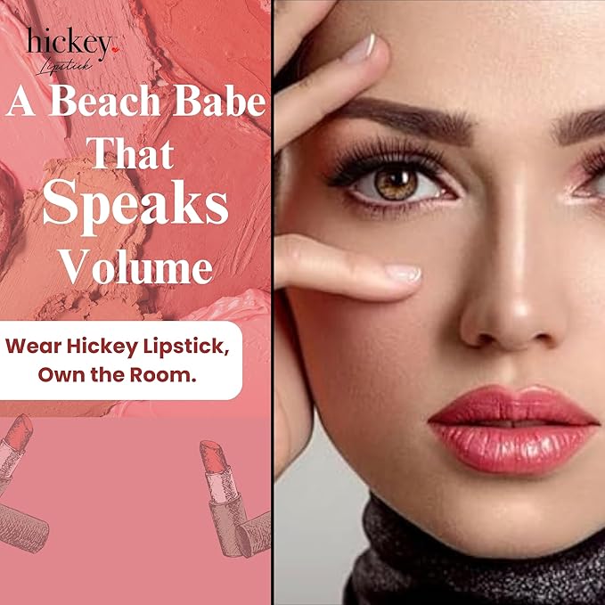 Hickey Lipstick,White limited edition: Moisturising, Long-Lasting Lip color