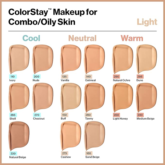 Revlon Liquid Foundation, ColorStay Face Makeup for Combination & Oily Skin, SPF 15, Medium-Full Coverage with Matte Finish, 360 Golden Caramel, 1 Fl Oz