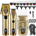 RESUXI Professional Hair Clippers for Men T-Blade Trimmer Electric Shavers Razor Set,Cordless Beard Trimmer for Men Barber Clippers for Hair Cutting Grooming Kit