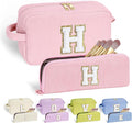 YOOLIFE Initial Travel Makeup Bag Cosmetic Bag - Teen Girl Gifts Trendy Stuff Friend Birthday Gifts for Women Teen Girl Kids