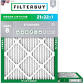 Filterbuy 21x22x1 Air Filter MERV 8 Essential Dust & Allergy Defense, by Filterbuy
