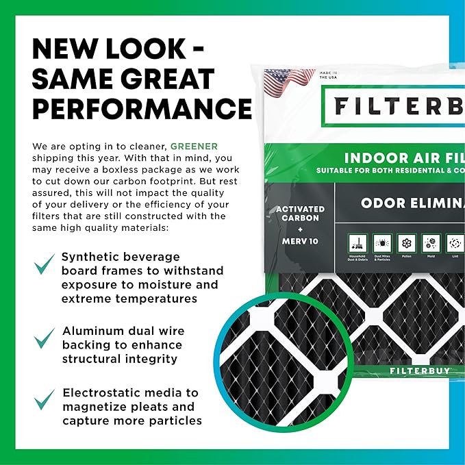 Filterbuy 18x24x1 Air Filter MERV 10 Odor & Allergy Defense - Image 3