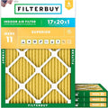 Filterbuy 17x20x1 Air Filter MERV 11 Superior Pet & Allergy Defense, by Filterbuy