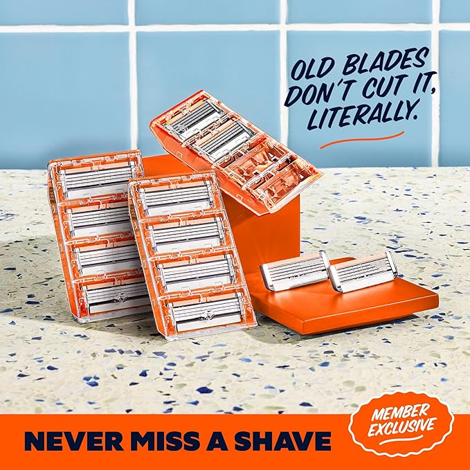 Dollar Shave Club | The Member Exclusive Shave Set | 4 Swift Rinse Refill Cartridges, 1 Handle (Black), 1 Shave Butter 3 ounce, 1 Razor Cover, Razors for Men