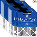 Nordic Pure 12x24x1 Furnace Air Filters MERV 12 Pleated Plus Carbon 24 Pack by NordicPure