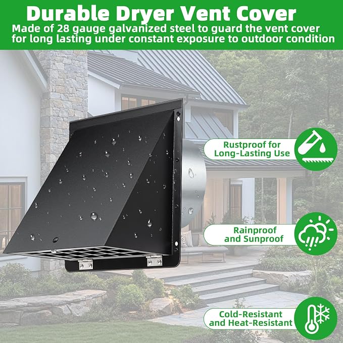 3 Inch Dryer Vent Cover Outside - Image 6