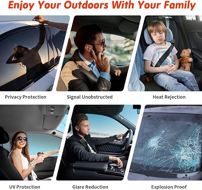 Ceramic Nano Ceramic Window Tint for Cars, Automotive Auto Car Window Tint Film for Car Privacy Film, VLT 20% Percent, Blocks UV/IR Rays, Heat/Glare, 30in-10ft
