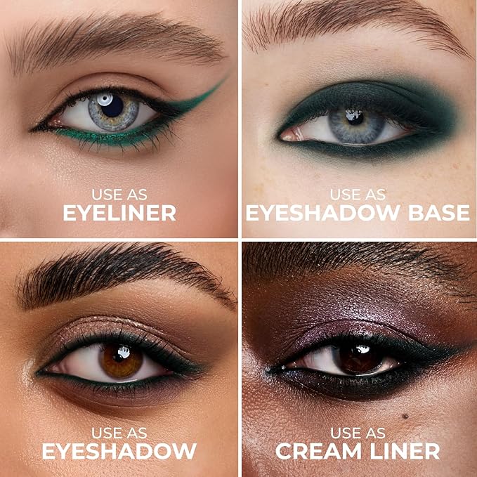 Lamel Green Eyeliner, Ultra Long Lasting Gel Eyeliner Pencil, Waterproof Eye Liner, Smudge Proof, Creamy Eye Pencil, Waterline, Sweat Proof Makeup, Highly-Pigmented (403 Shade)
