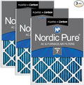 Nordic Pure 20x30x1 Pleated Air Filters MERV 7 Plus Carbon 3 Pack by NordicPure