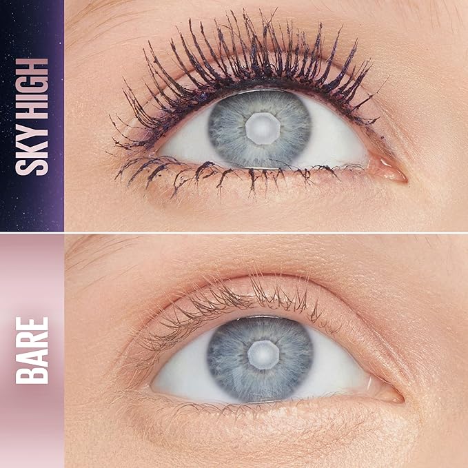 Maybelline Lash Sensational Sky High Washable Mascara, Volumizing, Lengthening, Defining, Curling, Multiplying, Buildable Mascara Make Up Formula, Plum Twilight, 1 Count