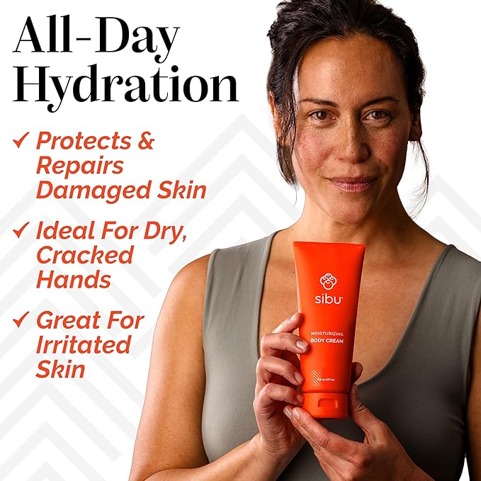 sibu Moisturizing Body Cream, Lotion Made From Premium Himlayan Sea Buckthorn (6oz, 3-pack) – Lightweight & Hydrating Moisturizer That Protects & Repairs Skin