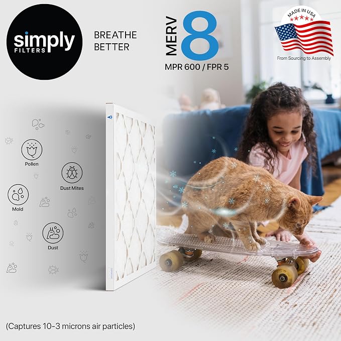 Simply 17x22x1 Air Filter, Merv 8, 6 Pack, - Image 8