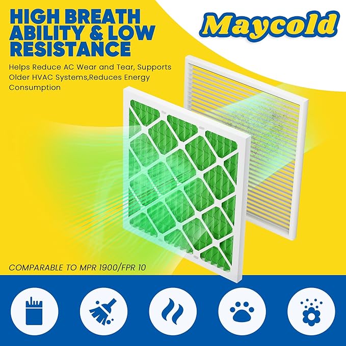 Maycold MERV 13 20x24x1 Air Filter, High-Efficiency Pleated AC & Furnace Filters - Image 2