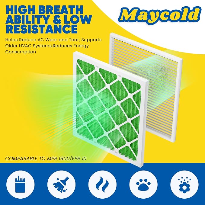 Maycold MERV 13 18x20x1 Air Filter, High-Efficiency Pleated AC & Furnace Filters - Image 2