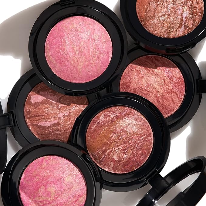 LAURA GELLER NEW YORK Baked Blush-n-Brighten Marbleized Blush for Cheeks - Starfish Island - Natural Finish - Buildable Color