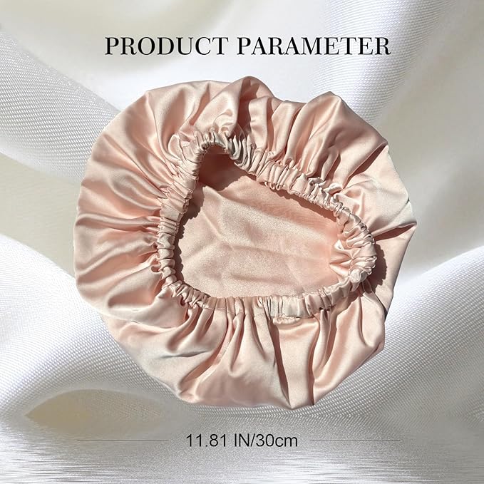 Satin Bonnet Silk Bonnet for Sleeping Women Double Layer Hair Bonnet Wrap Sleep Cap Gifts for Women Curly Hair