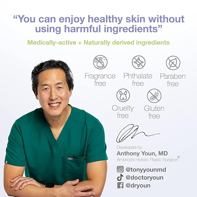 YOUN Beauty Retinol Night Cream Moisturizer for Face by Holistic Dr. Anthony Youn – Paraben-Free Face Moisturizer with Vitamin B5 & E, Hyaluronic Acid, and Green Tea for Skin Renewal, 50ml