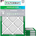Filterbuy 19.88x21.5x1 Air Filter MERV 8 Essential Dust & Allergy Defense by Filterbuy