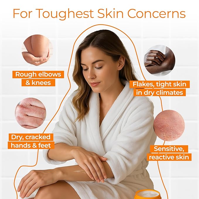 Tree to Tub Shea Body Butter for Dry, Extremely Dry, Sensitive Skin - Moisturizing Body Cream for Women & Men, Hydrating Body Lotion Moisturizer w/Vitamin C, Organic Cocoa, All Natural Citrus Scent