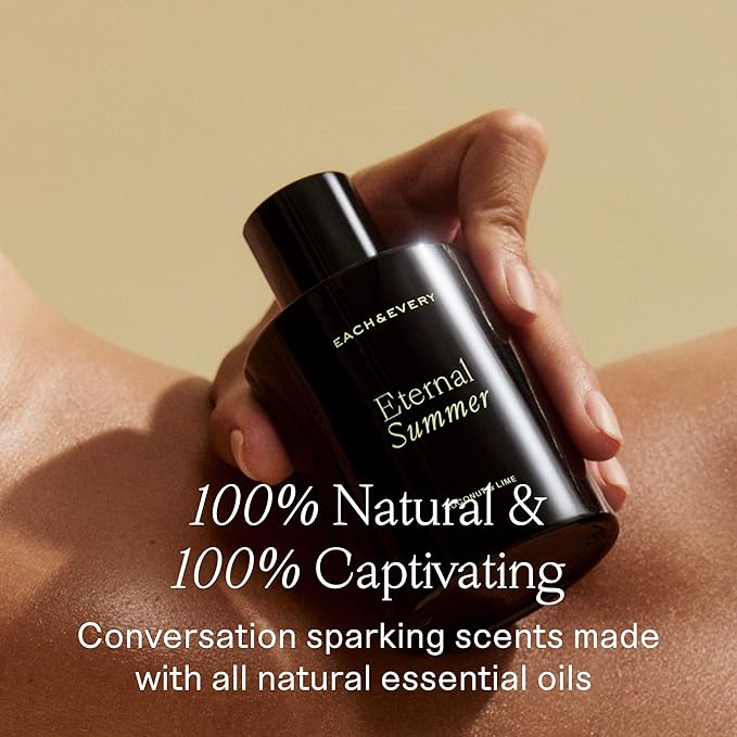 Each & Every Hair and Body Mist for Women and Men - 100% Natural Fragrance Body Spray for Women - Vegan & Cruelty-Free - Eternal Summer Scent (Coconut & Lime)