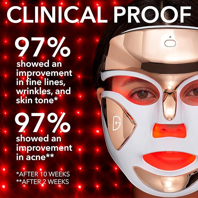 Dr. Dennis Gross Boost Collagen, Brighten & Firm Kit – Pink dpl Faceware Pro LED Device + Cleansing Oil + Dewy Deep Cream + 5 Universal Daily Peels | $592 Value Limited Edition Gift Set