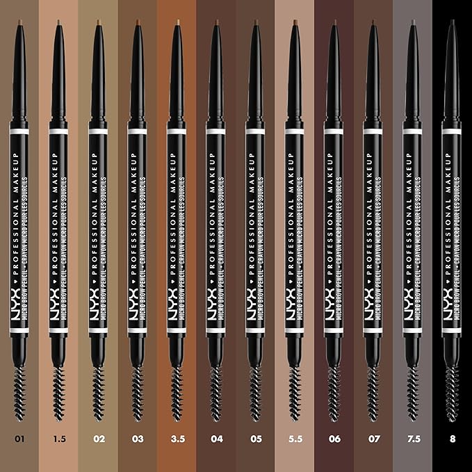 NYX PROFESSIONAL MAKEUP Micro Brow Pencil, Precise Eyebrow Pencil - Ash Brown